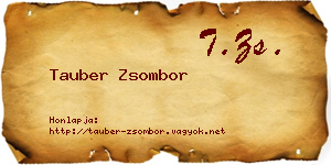 Tauber Zsombor névjegykártya
