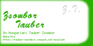 zsombor tauber business card
